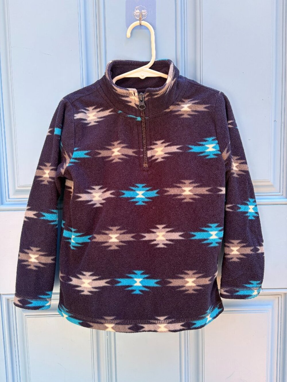 The Children’s Place 4T Southwestern Print Fleece Quarter Zip Pullover